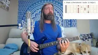 All in One!! CAGED, Triad & Pentatonic Scale. Learn how to blend them all together.