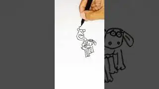 Drawing Shaun The Sheep| Mr.X Cuts Shaun's wool #drawing#shaun#shaunthesheep #shorts