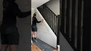 Under Stair Storage install #home #storage #transformation #interiordesign #asmr #satisfying #diy
