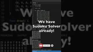 #shorts - Can you solve empty Sudoku? - Golang - 5minsofcode.com