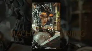 Machine learning. AI cyberpunk girl #learning #aiart #cinematic