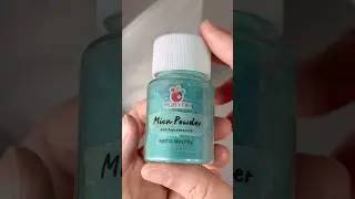 Car freshie tutorial: Mix the mica powder with the aroma beads 💚 30 Aquamarine #micapowder #mubyok