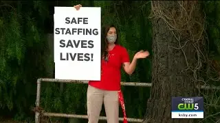 Healthcare workers protest for better PPE