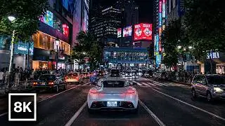 Tokyo Night Drive from Shibuya to Skytree 🌃 / 8K 60fps HDR / Relaxing Lofi Beats