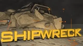 Elite Dangerous - Shipwreck on planet surface