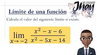 Límite de una función racional aplicando factorización.