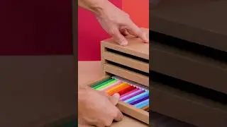 How to make a desk organizer from cardboard #cardboardfurniture #deskorganization #upcycling