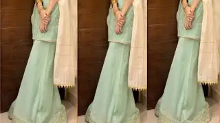2 meeter में बनाऐ  full flayer plazo/skirt plazo cutting and stitching/khushyan creation