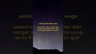 watak wanita rabu wage #shorts #shortvideo #wetonlahir #weton