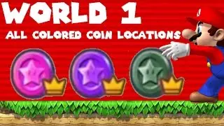 Super Mario Run: All World 1 Pink, Purple, & Black Coin Locations (Walkthrough/Commentary)