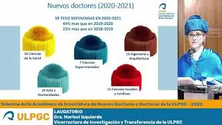Solemne Acto Académico de Investidura de Nuevos Doctores y Doctoras de la ULPGC - 2022
