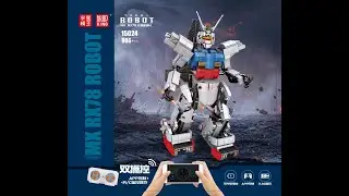 Mould King 15024 Building Instructions, PDF Manual free download, RC RX78 Gundam with 986 pieces.