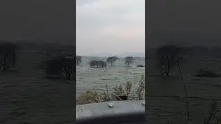 Lake water rhymes in strong wind