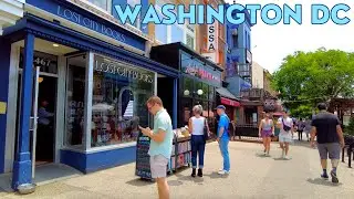Adams Morgan, Washington DC ☀️ | Weekend Walk in the City 🏙️ (18th St NW, Lost City Books, and More)