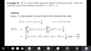 Mathematical expectation