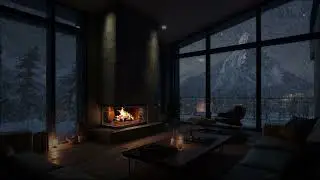 Sheltered in the Blizzard | Gentle Firelight & Whispering Winds for Calm