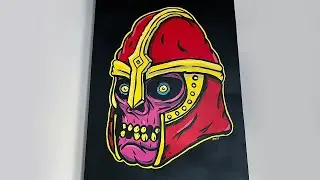 Undead Helmet Soldier 18x24 acrylic on panel