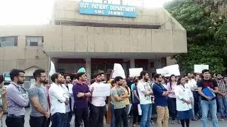 Jammu doctors protest against mob attack on doctor in Kolkata