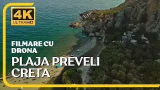 [Drona 4K] GRECIA - Plaja Preveli si padurea de palmieri | Preveli Beach | Crete Travel Blog