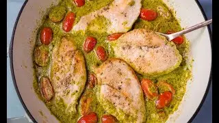 One-Pan Creamy Pesto Chicken: Quick, Juicy & Delicious