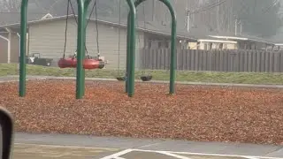 Park Scene: Mysterious Swing Moves Alone in Empty Playground || WooGlobe