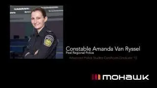 Amanda Van Ryssel, Mohawk Graduate Profile