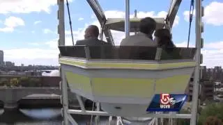 Uncut: Gov. Deval Patrick rides massive Cambridge ferris wheel