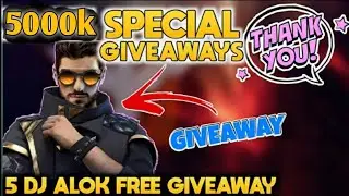 10 DJ ALOK GIVEAWAY - 5K SPECIAL GIVEAWAY - #EXPLOREGAMING - GARENA FREEFIRE BATTLEGROUND