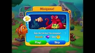 Fishdom Minigame!!! Help the fish beat the Mini-game!!!