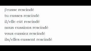 Conjugaison visuelle # Verbe = Rescinder =