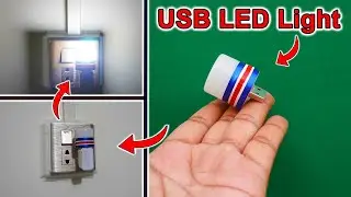 How To Make A Mini USB LED Light From PVC Pipe | USB LED Bulb Making At Home | LED Bulb | Mini Light