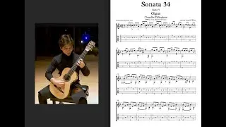 Sonata 34 Gigue in D minor S L Weiss - C Dillingham (Transcription)