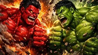 Red hulk vs green hulk fight लाल hulk vs हरा hulk की लडाई
