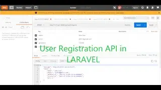 User registration API with validation in LARAVEL | Restful API LARAVEL