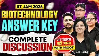 IIT JAM 2026 Biotechnology Answer Key Discussion | IIT JAM 2026 Complete Paper Solution | PW IIT JAM