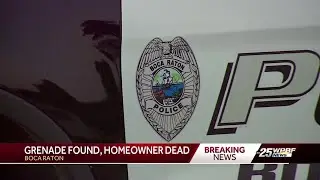 Boca Raton police investigate after caller says someone handed them grenade pin before walking in...