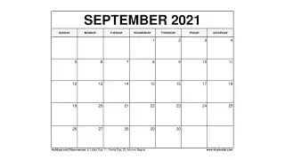 Printable September 2021 Calendar Templates with Holidays - VL Calendar