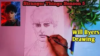 Stranger Things Season 5 Drawing |Will Byers Outline Drawing |Step By Step Drawing Tutorial 