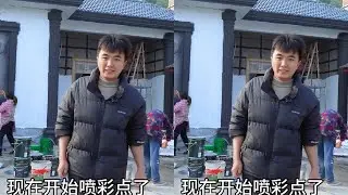 屋檐吊顶完成了真好看，吃饭时五叔说句啥话，引得众人哄堂大笑#我的乡村生活 #吊顶 #喷漆 #父亲 #农村生活