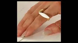 id-ring 0002. white Minimalist Enamel Gold Ring &ndash; Adjustable & Modern Statement Jewelry
