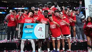 Arizona presented with 2023 Pac-12 Men's Basketball Tournament trophy