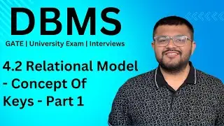 4.2 Relational Model : Concept Of Keys 1 | Superkeys | Candidate Keys | Primary Key | Alternate Keys