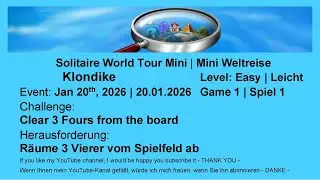 World Tour Mini - Klondike #1 Easy | Jan 20th, 2026