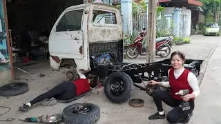 Girl's challenge: Repair and maintain the engine and braking system of a Suzuki (500kg) truck.