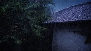 Heavy Rain on Old Roof at Night 🌧️ Deep Sleep & Relaxing Rain Sounds