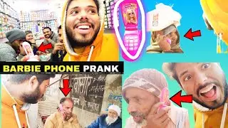 BARBIE TOY PHONE PRANK FUNNIEST PUBLIC REACTION 🤣