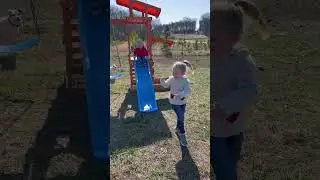 Dolphin Playground Swing Sets for Backyard with Slide, Wooden Outdoor Playset for Kids 🔗⤵️❤️