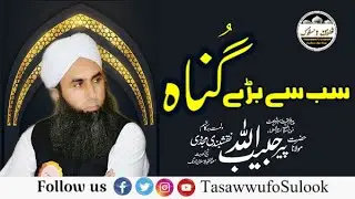 سب سے بڑے گناہ | شیخ الحدیث حضرت مولانا پیر حبیب اللہ نقشبندی مدظلہ