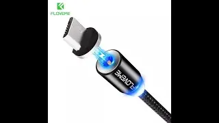FLOVEME 1M Magnetic Charge Cable Micro USB Cable LED Charging Wire Cord FOR All Devices