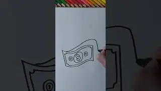 How to draw simple money🤑#shorts